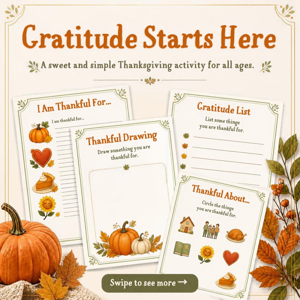 Thanksgiving Kids Activity Pack | Editable Canva Printable Bundle