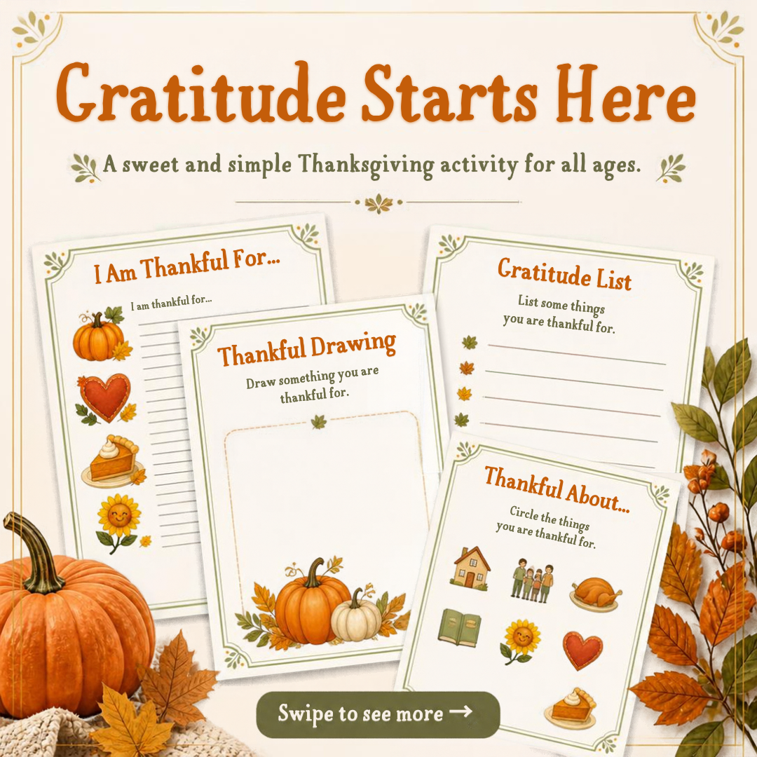 Thanksgiving Kids Activity Pack | Editable Canva Printable Bundle