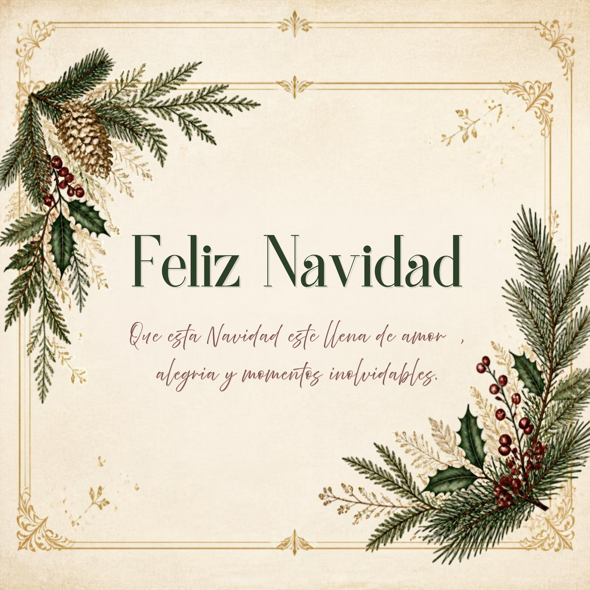 Tarjetas de Navidad en Español | Pack de 6 Plantillas Editables en Canva