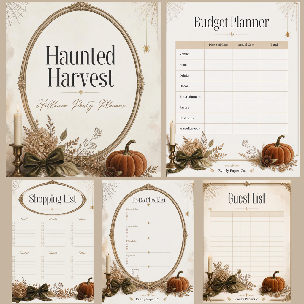 Halloween Party Planner | Editable Canva Party Planning Template