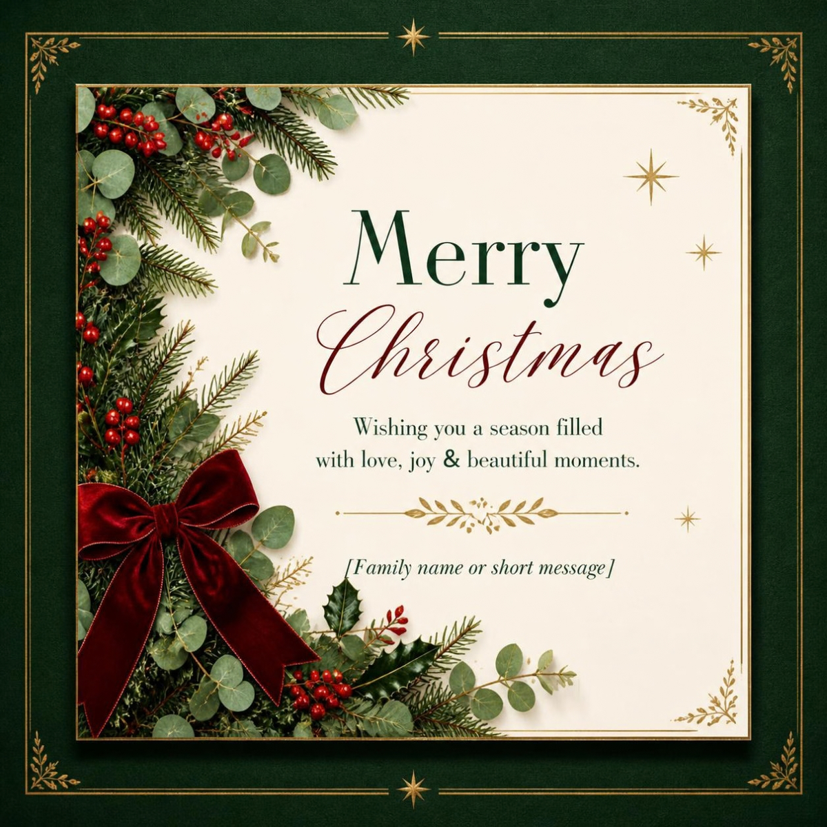 Christmas Card Template Bundle | 6 Editable Canva Holiday Cards