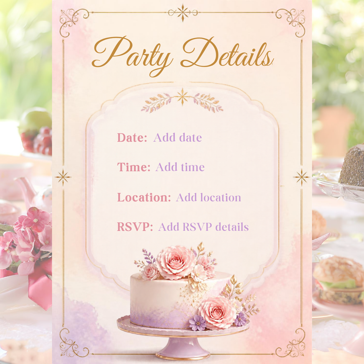 Sweet 16 Invitation Suite | Editable Canva Templates