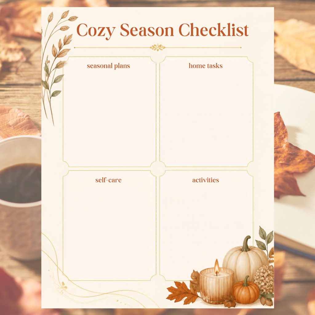 Fall Notepad & Planner Bundle | 5 Editable Canva Templates