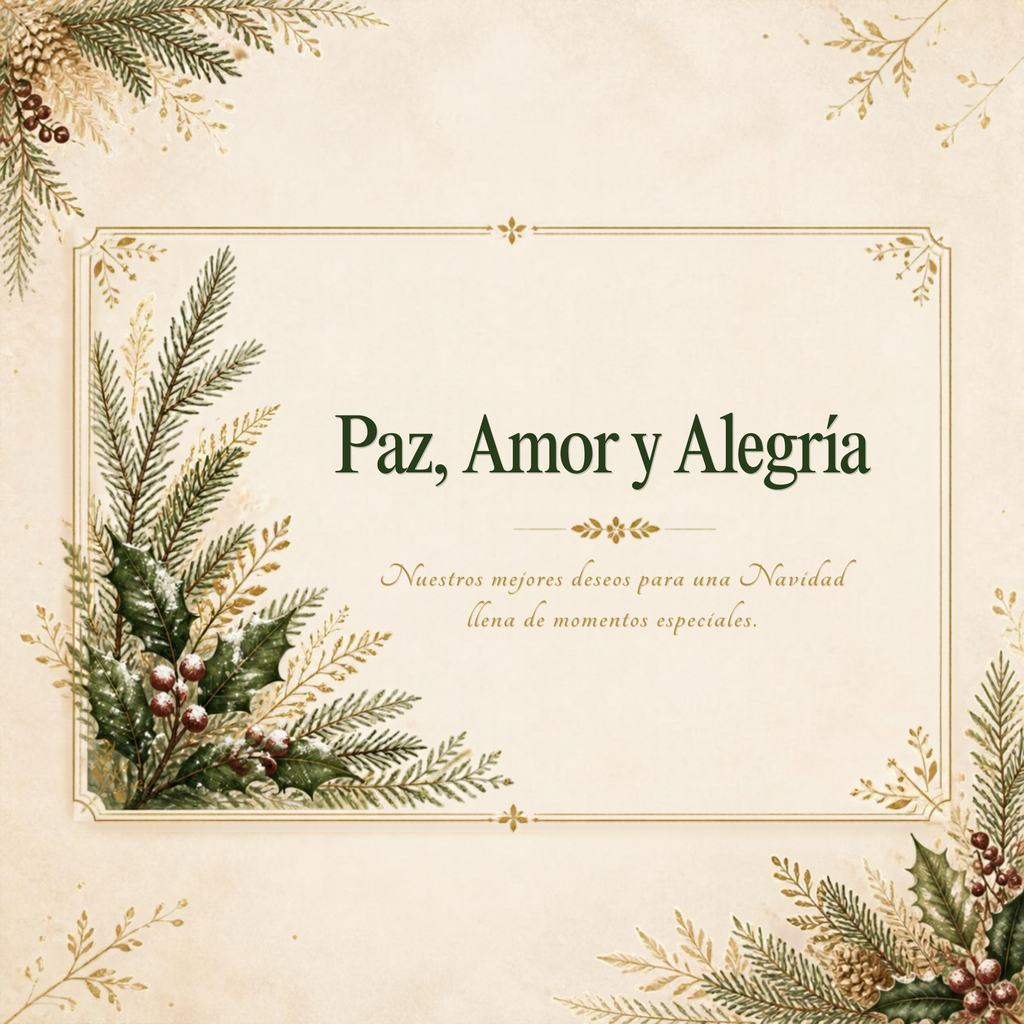 Tarjetas de Navidad en Español | Pack de 6 Plantillas Editables en Canva