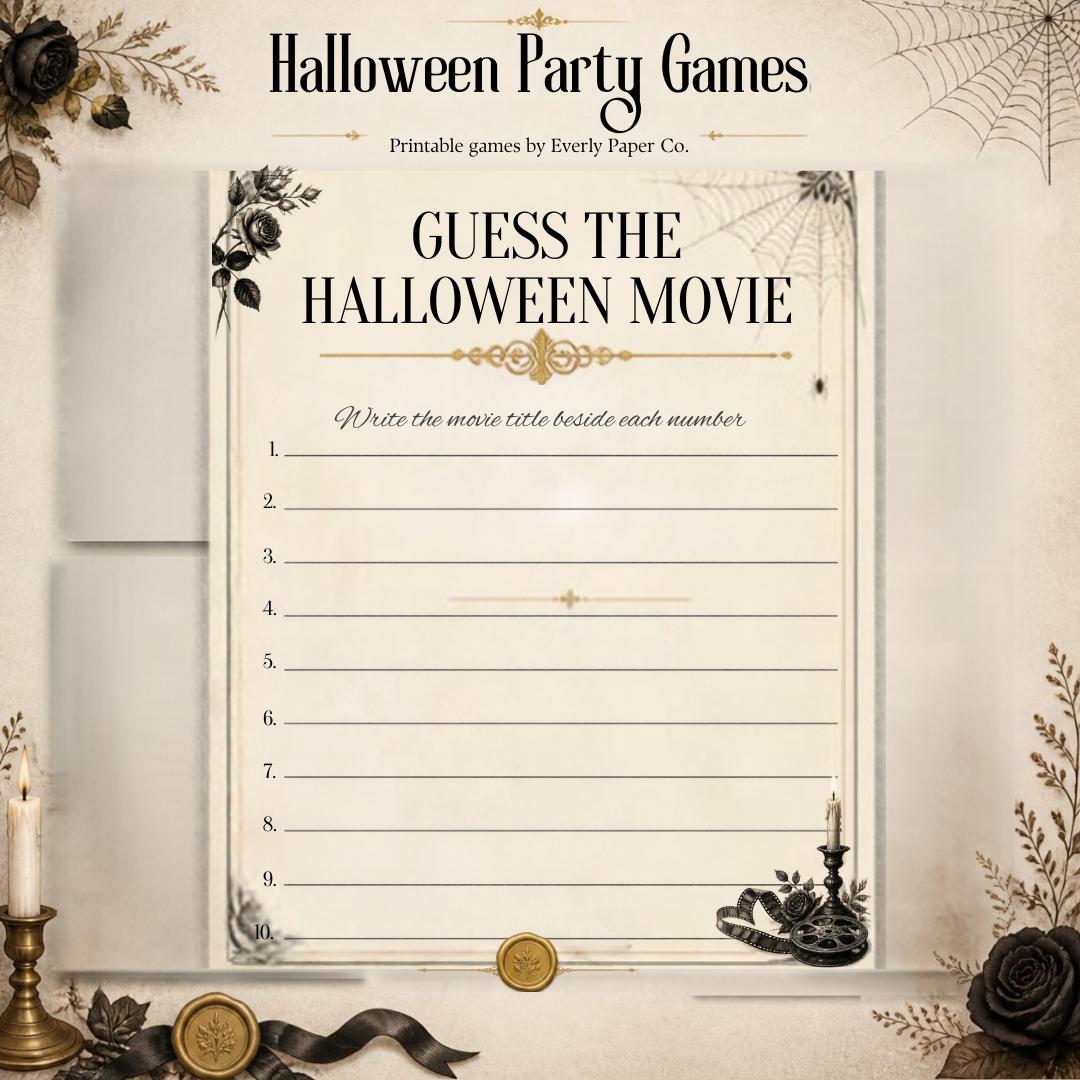 Halloween Party Games Bundle | Editable Canva Printable Games