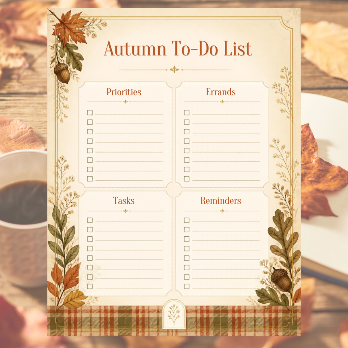 Fall Notepad & Planner Bundle | 5 Editable Canva Templates
