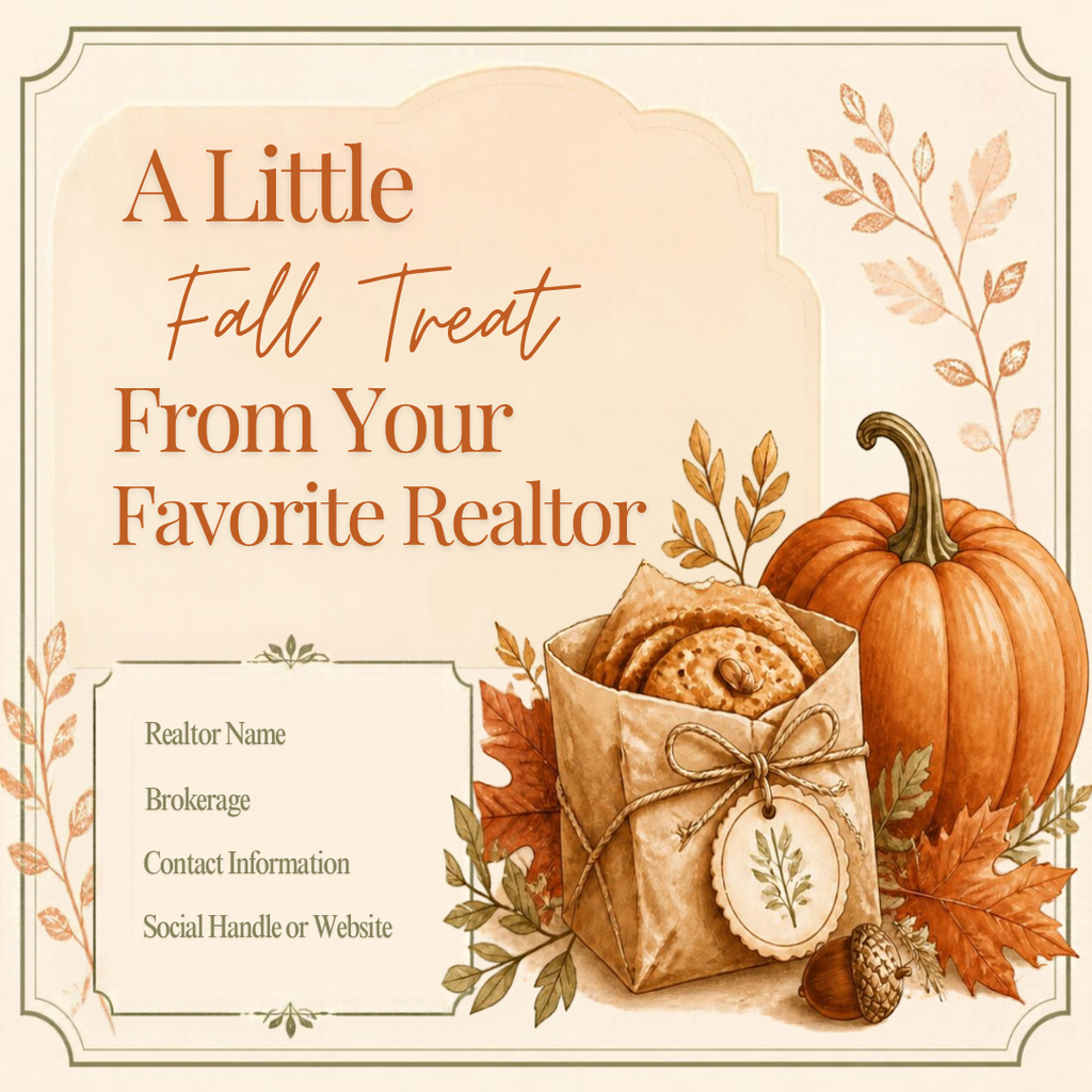 Fall Realtor Pop-By & Gift Tag Bundle | 9 Editable Canva Templates