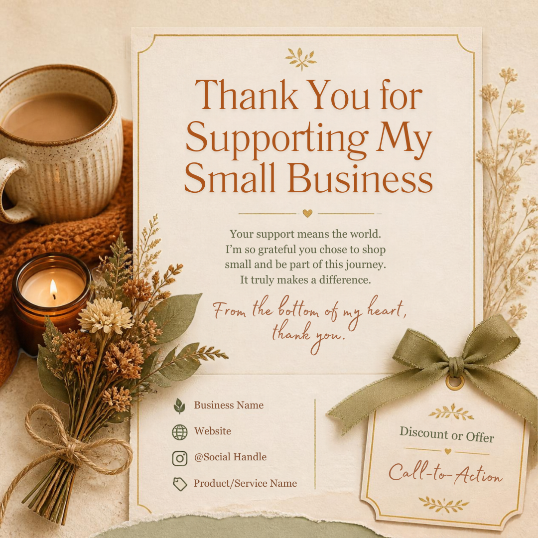 Fall Bliss Social Media Bundle | 12 Editable Canva Templates