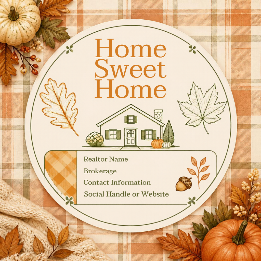 Fall Realtor Pop-By & Gift Tag Bundle | 9 Editable Canva Templates