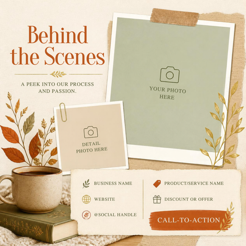 Fall Bliss Social Media Bundle | 12 Editable Canva Templates