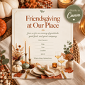 Friendsgiving Invitation | Editable Canva Fall Dinner Invite