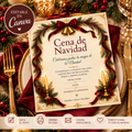 Invitación para Cena de Navidad en Español | Plantilla Editable en Canva