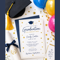 Graduation Invitation Suite — Editable Canva Template, Class of 2027