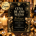 Invitación de Año Nuevo en Español | Plantilla Editable en Canva
