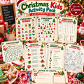 Christmas Kids Activity Pack | 8 Printable Holiday Activities for Kids