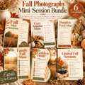 Fall Photography Mini-Session Bundle | 6 Editable Canva Templates