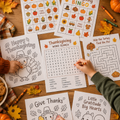Thanksgiving Kids Activity Pack | Editable Canva Printable Bundle