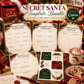 Secret Santa Gift Exchange Bundle | 5 Editable Canva Christmas Templates