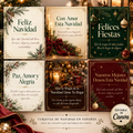 Tarjetas de Navidad en Español | Pack de 6 Plantillas Editables en Canva