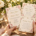 Romantic Floral Wedding Invitation Bundle | 10 Editable Canva Templates