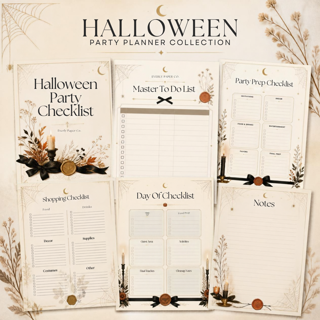 Halloween Party Checklist | Editable Canva Planning Template