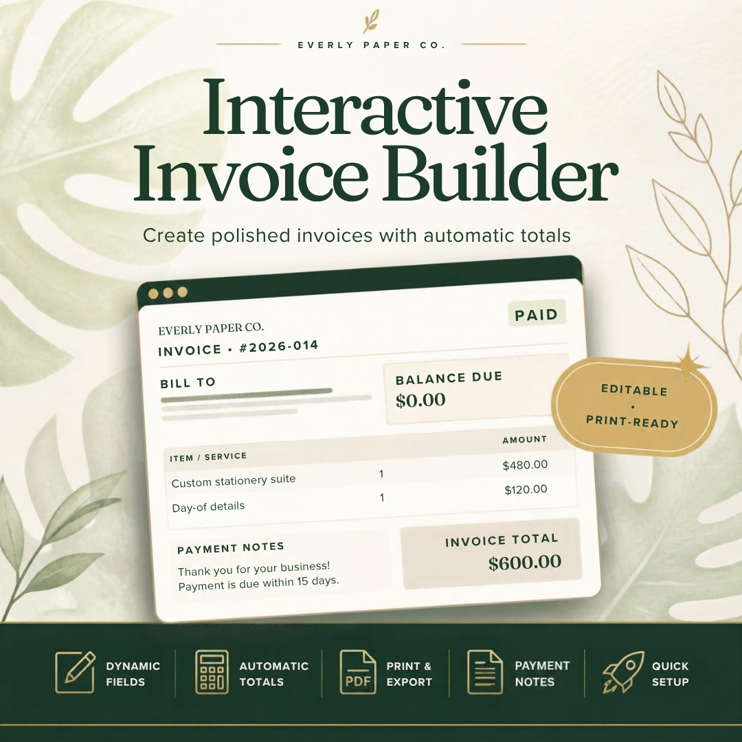 Google Sheets Invoice Template | Editable Small Business Invoice Spreadsheet